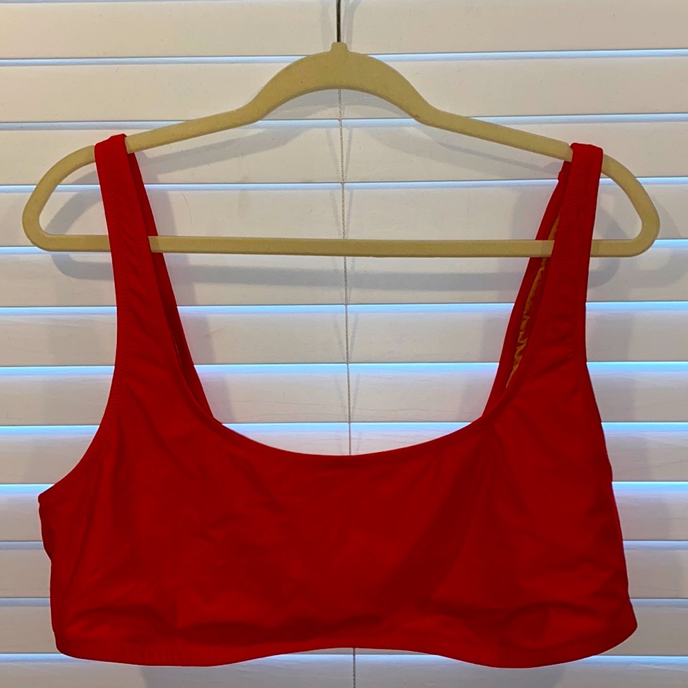 Jcrew red bathing suit top